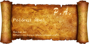 Polónyi Ábel névjegykártya